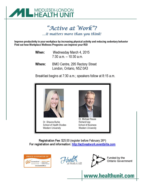 Active at Work Event Poster