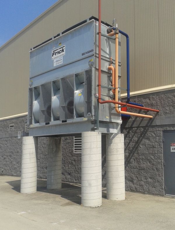 A picture of a cooling tower