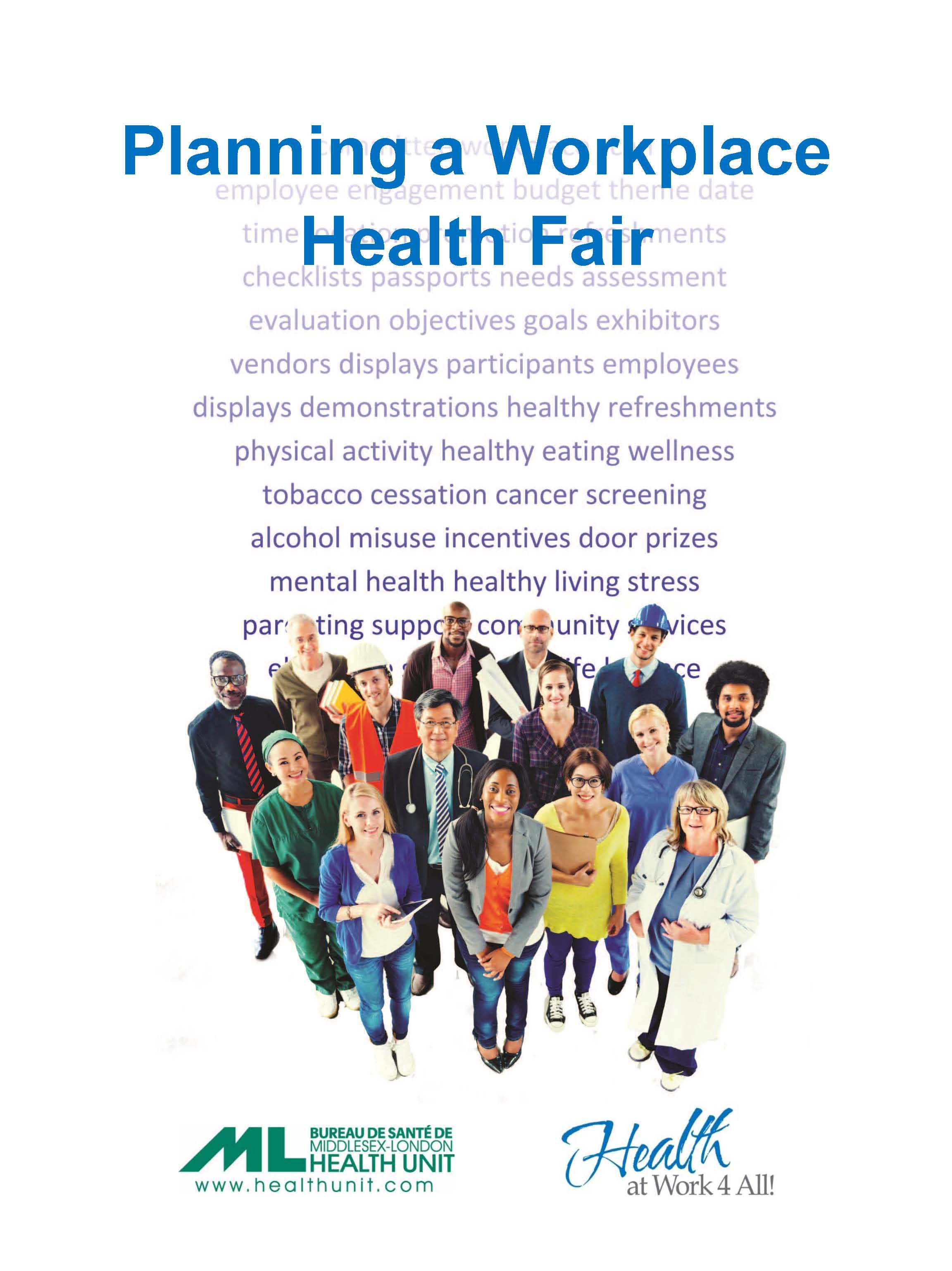 Cover page of the Guide to Planning a Workplace Health Fair 