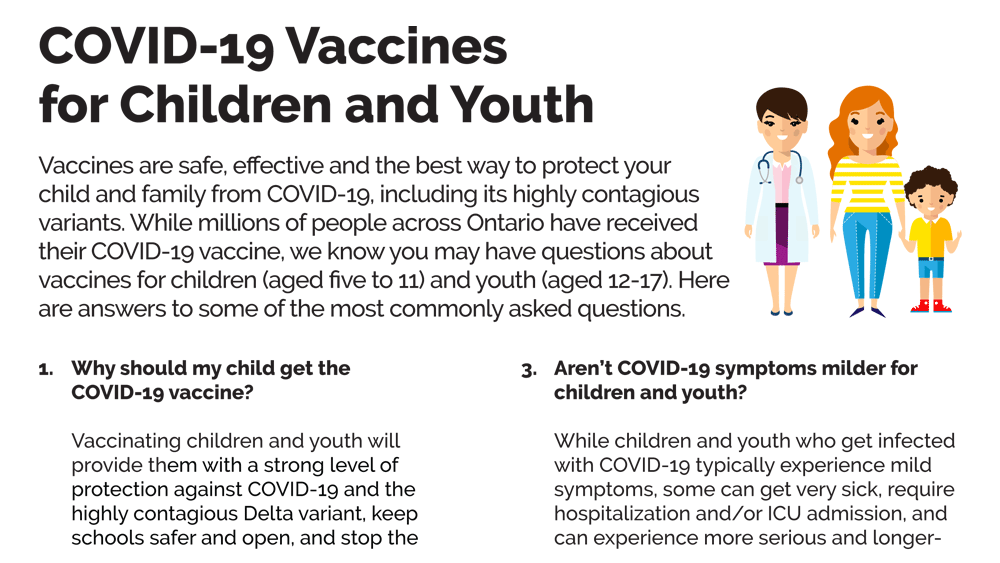 Fact Sheet: COVID-19 Vaccines for Children and Youth 