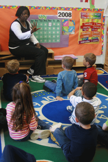 Teacher in classroom