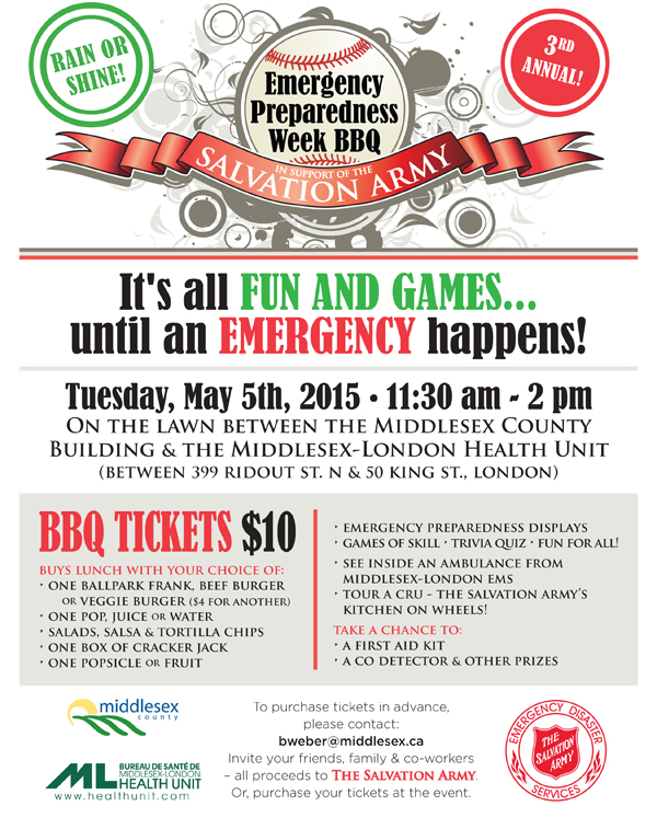 Emergency Preparedness Week BBQ Emergency Preparedness Week BBQ