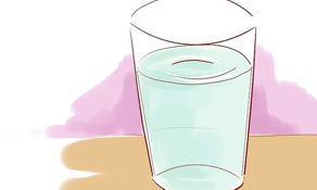 How to floss Cup of water