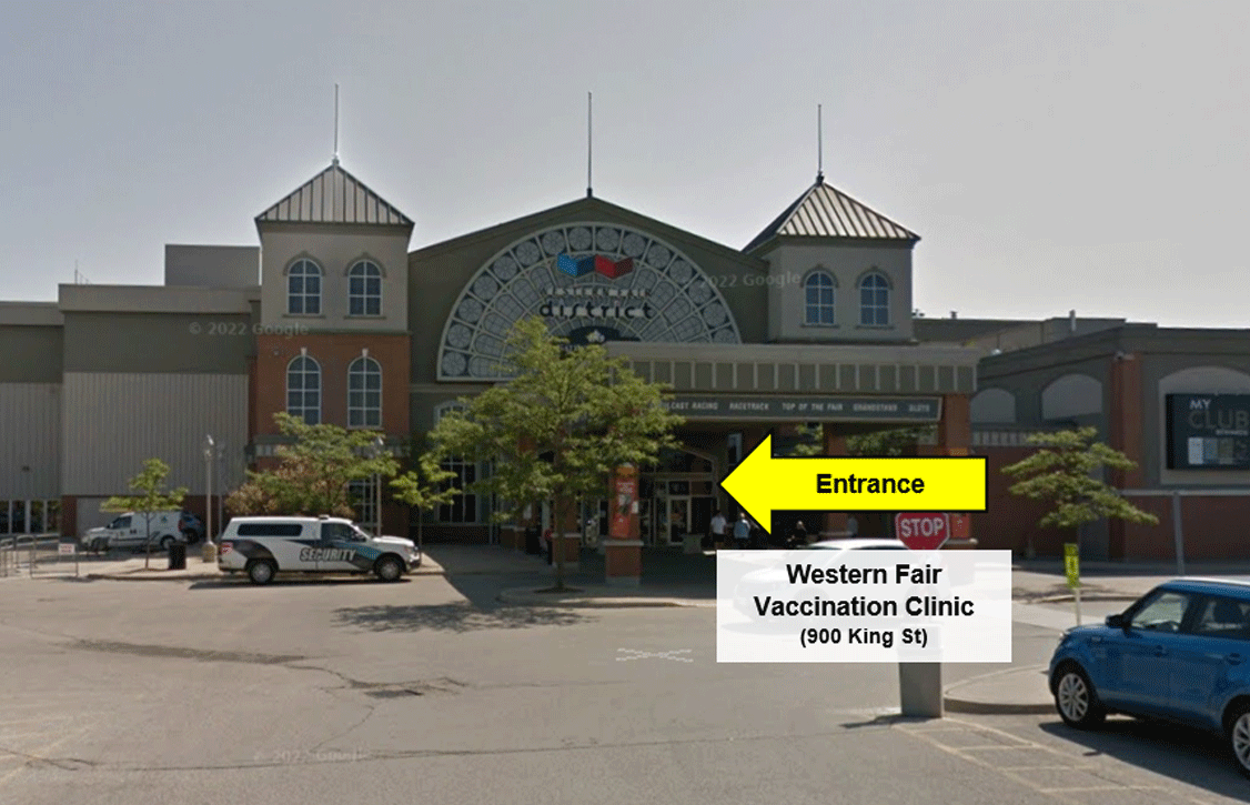 Parking map for Western Fair Vaccination Clinic