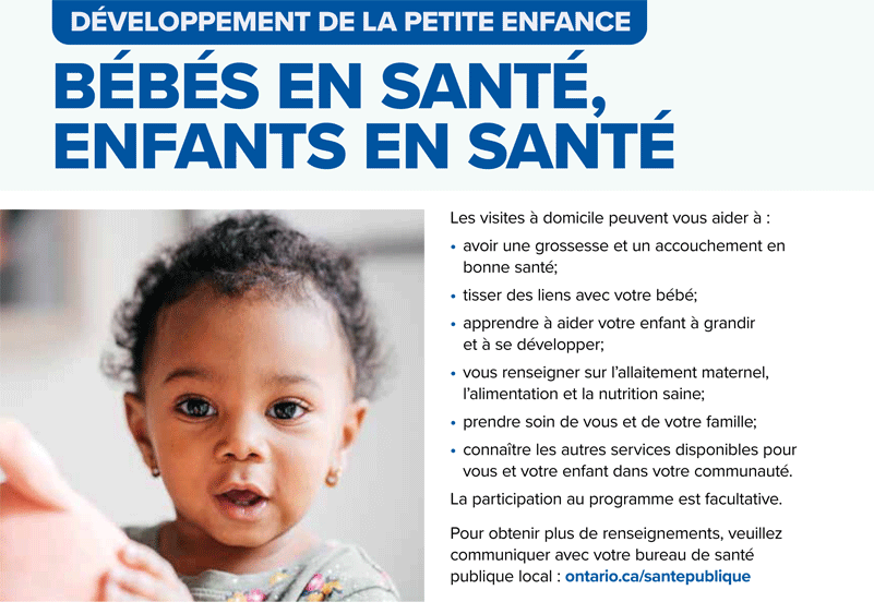 Healthy Babies Healthy Children Factsheet in French