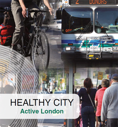 Front page of the Healthy City / Active London Report