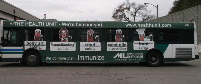 We're HERE for YOU Picture of a bus in London, Ontario