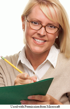 A picture of a manager holding a clipboard and pencil.