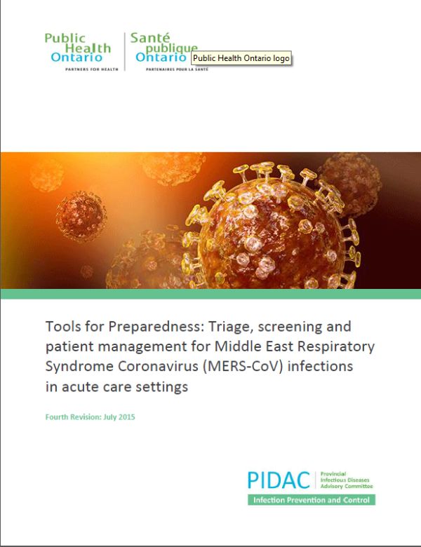 Tools for Preparedness: Triage, Screening and Patient Management for Middle East Respiratory Syndrome Coronavirus (MERS-CoV) Infections