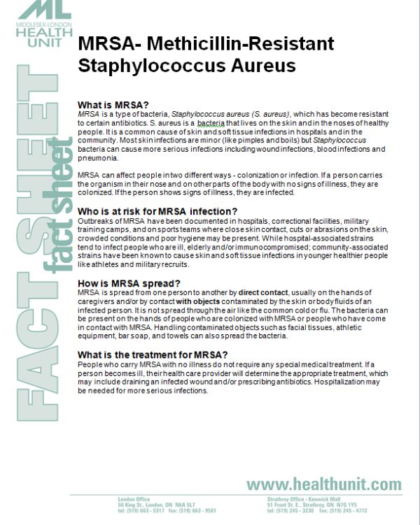 MRSA Fact Sheet