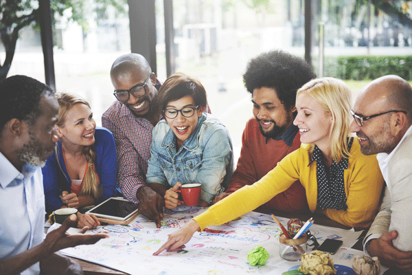 People meeting at table