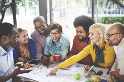 people meeting at a table