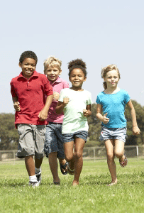 Children running