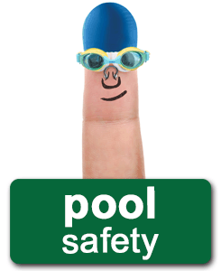 Pool Safety Finger Character - Pool Safety