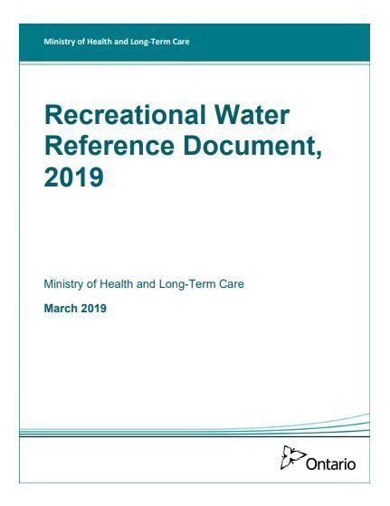 Picture of the first page of the recreational water reference document