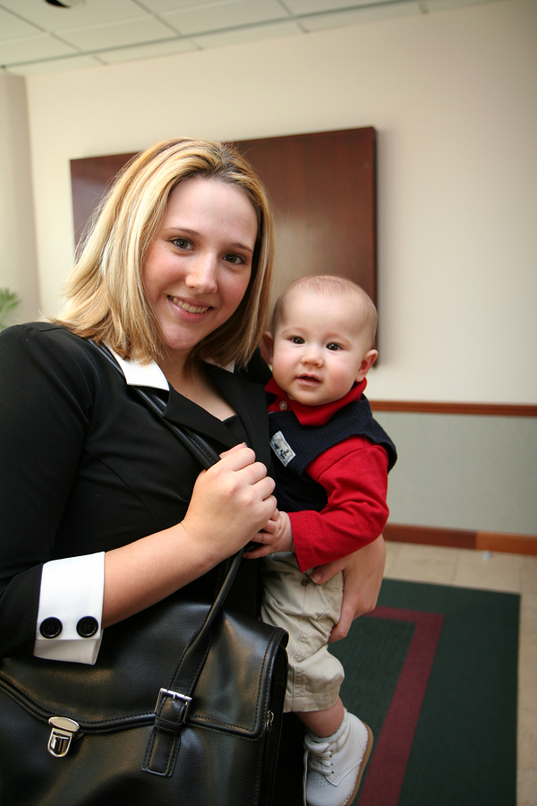 Mother holding baby