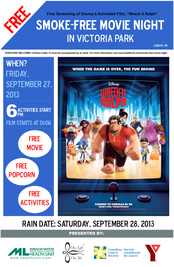  Smoke-Free Movie Night Poster