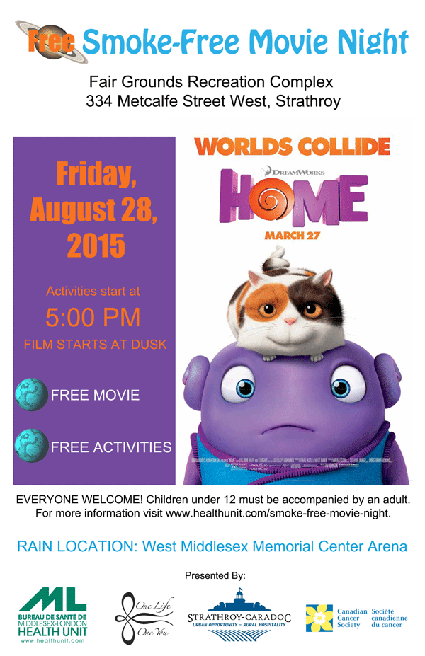 Smoke-Free Movie Night, Strathroy Smoke-Free Movie Night, Strathroy