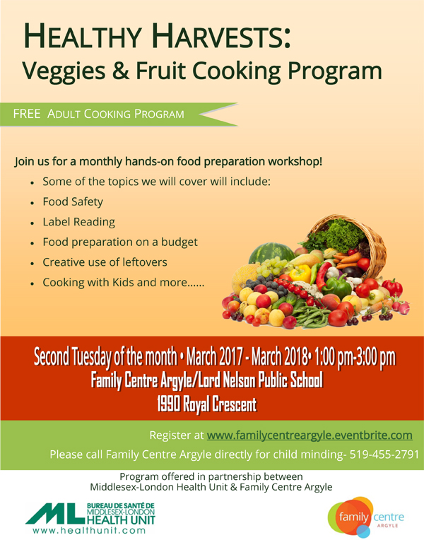 Veggies and Fruit Cooking Program Veggies and Fruit Cooking Program