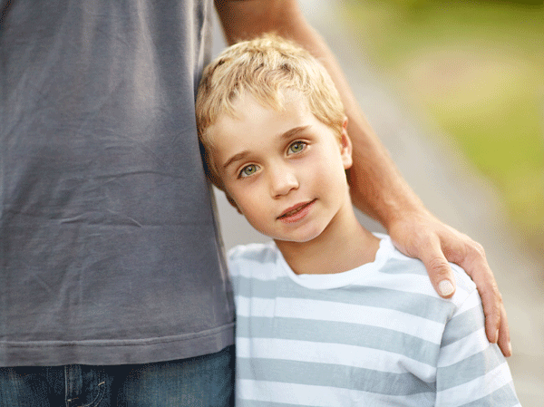Little Minds Matter Father hugging son