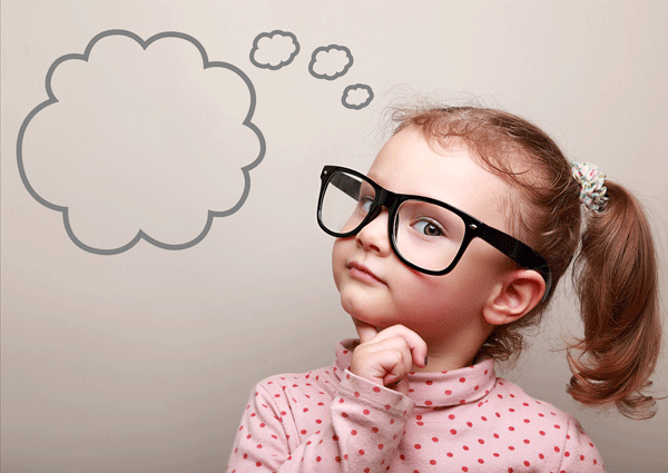 Little Minds Matter Young girl with glasses