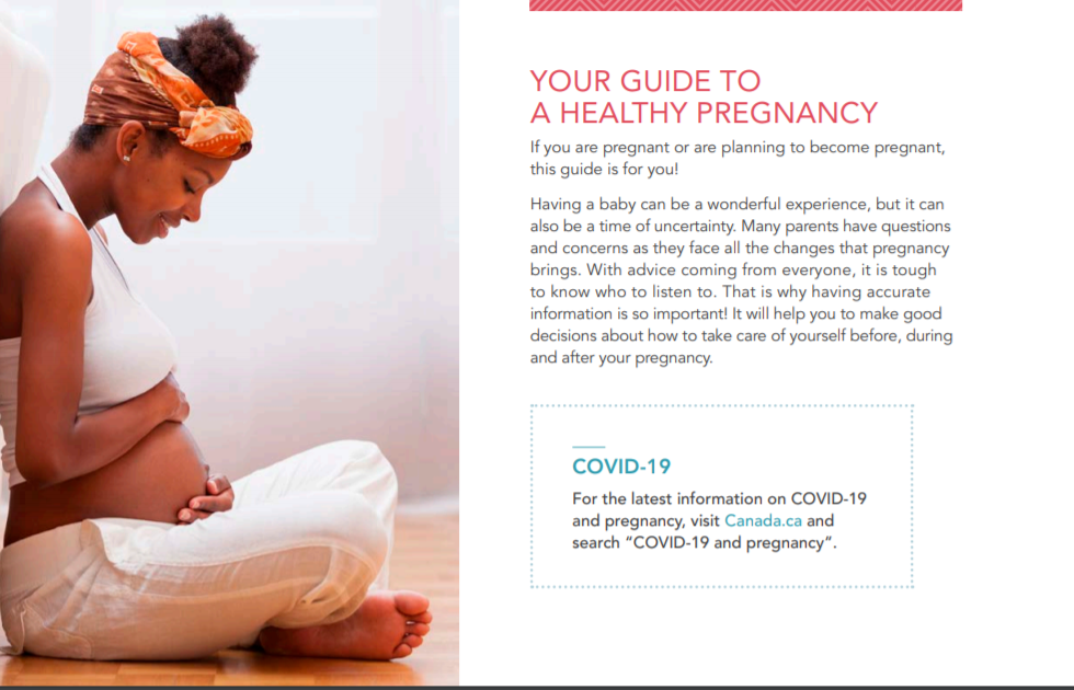 new 2021 Health Canada Guide To a Healthy Pregnancy Public Health Agency of Canada  